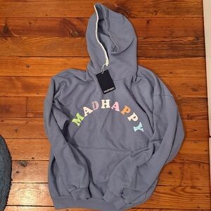 Madhappy Blue Hoodie with Colorful Logo